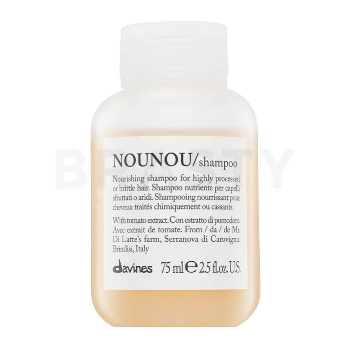 Davines Essential Haircare Nounou Shampoo Champú nutritivo Para cabello extra seco y dañado 75 ml