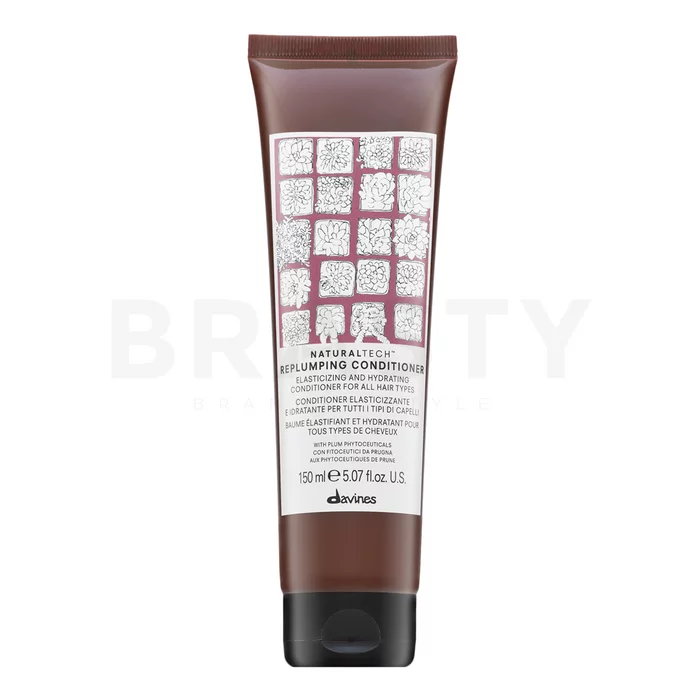 Davines Natural Tech Replumping Conditioner tápláló kondicionáló száraz és töredezett hajra 150 ml