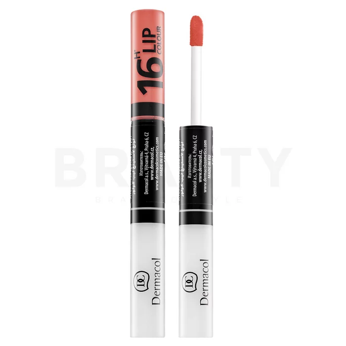 Dermacol 16H Lip Colour dlhotrvajúca dvojfázová farba a lesk na pery No. 13 7,1 ml
