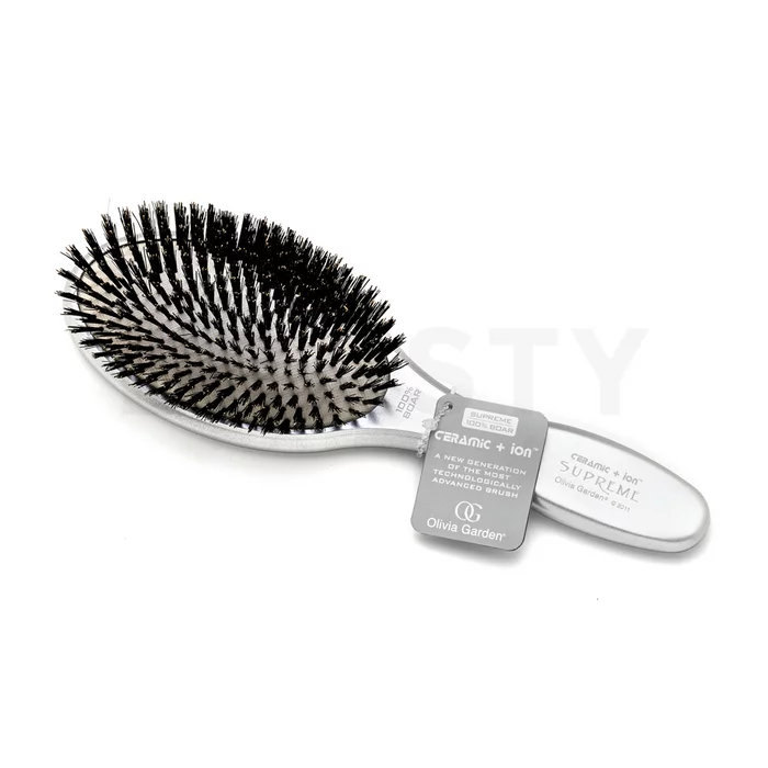 Olivia Garden Ceramic+Ion Supreme Boar Brush spazzola per capelli con setole di cinghiale