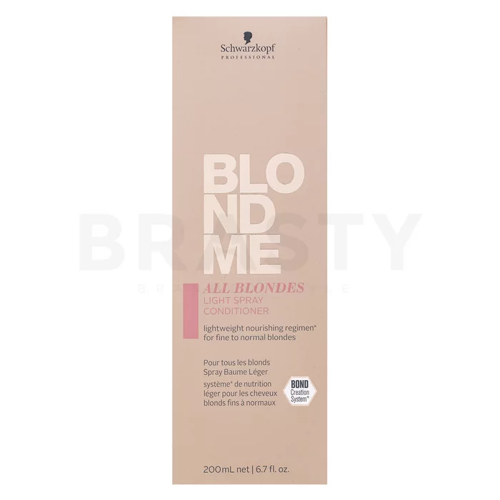 Schwarzkopf Professional BlondMe All Blondes Light Spray Conditioner spoelvrije conditioner voor blond haar 200 ml