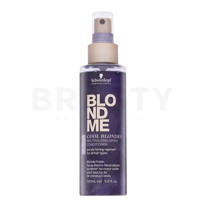 Schwarzkopf Professional BlondMe Cool Blondes Neutralizing Spray Conditioner balsam fără clatire pentru păr blond platinat si grizonat 150 ml