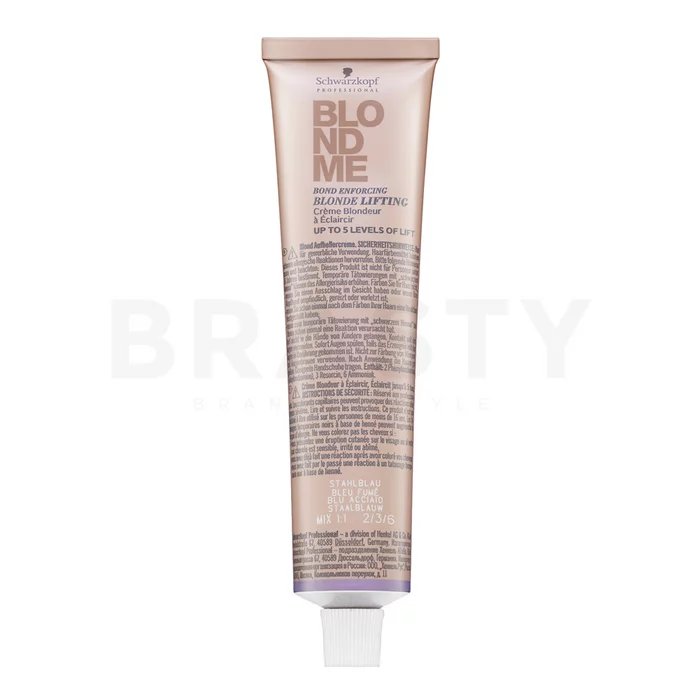Schwarzkopf Professional BlondMe Bond Enforcing Blonde Lifting тонизиращ крем за боядисване за руса коса Steel Blue 60 ml