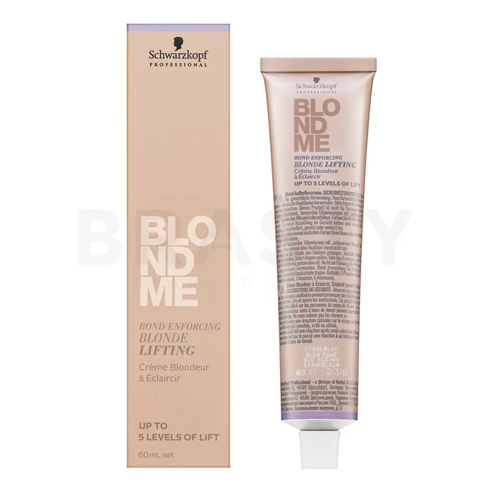 Schwarzkopf Professional BlondMe Bond Enforcing Blonde Lifting тонизиращ крем за боядисване за руса коса Steel Blue 60 ml