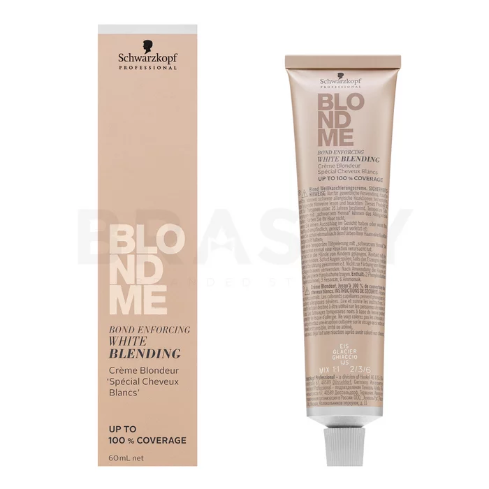 Schwarzkopf Professional BlondMe Bond Enforcing White Blending crema per schiarire i capelli Ice 60 ml