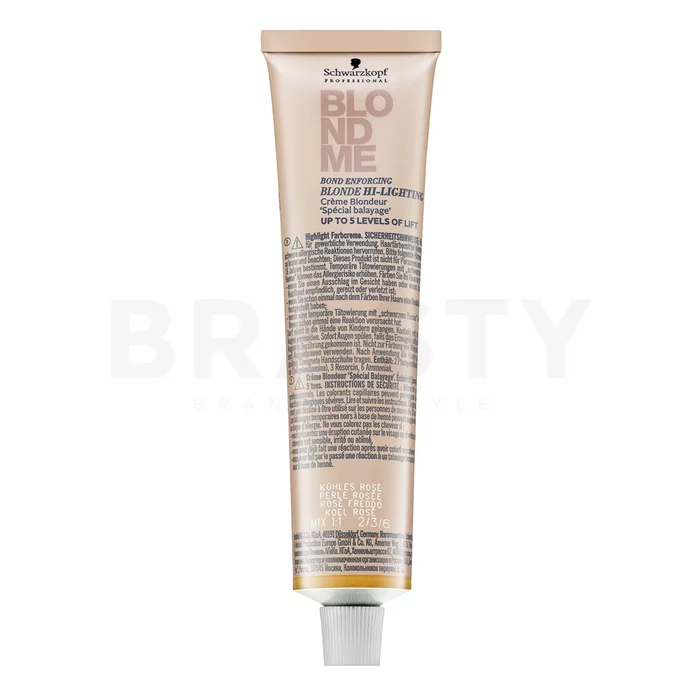 Schwarzkopf Professional BlondMe Bond Enforcing Blonde High-Lighting crema colorante tonificante per tutti i tipi di capelli Cool Rose 60 ml