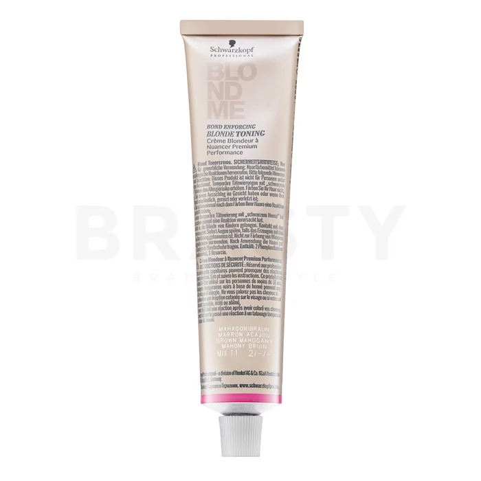 Schwarzkopf Professional BlondMe Blonde Toning obarvana barvna krema za vse vrste las Brown Mahagony 60 ml