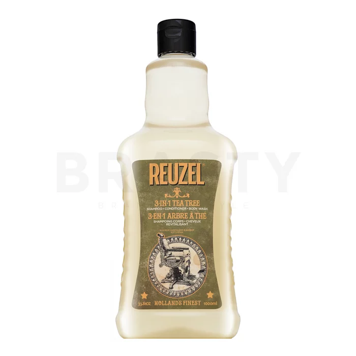 Reuzel 3-in-1 Tea Tree Shampoo šampon, balzam in gel za prhanje 1000 ml