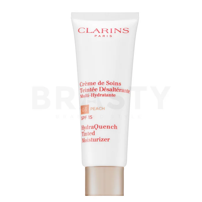 Clarins HydraQuench tonizirajoča in vlažilna emulzija Tinted Moisturizer SPF15 03 Peach 50 ml