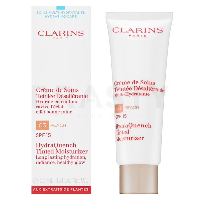 Clarins HydraQuench tonizirajoča in vlažilna emulzija Tinted Moisturizer SPF15 03 Peach 50 ml
