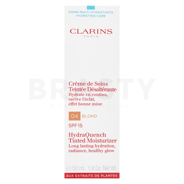 Clarins HydraQuench tonizirajoča in vlažilna emulzija Tinted Moisturizer SPF15 04 Blond 50 ml