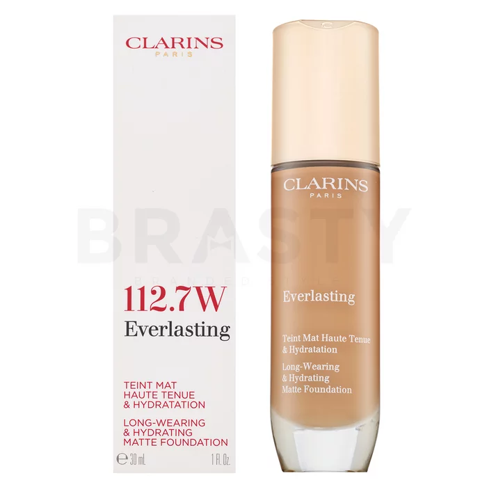 Clarins Everlasting Long-Wearing & Hydrating Matte Foundation fondotinta lunga tenuta per effetto opaco 112.7W 30 ml