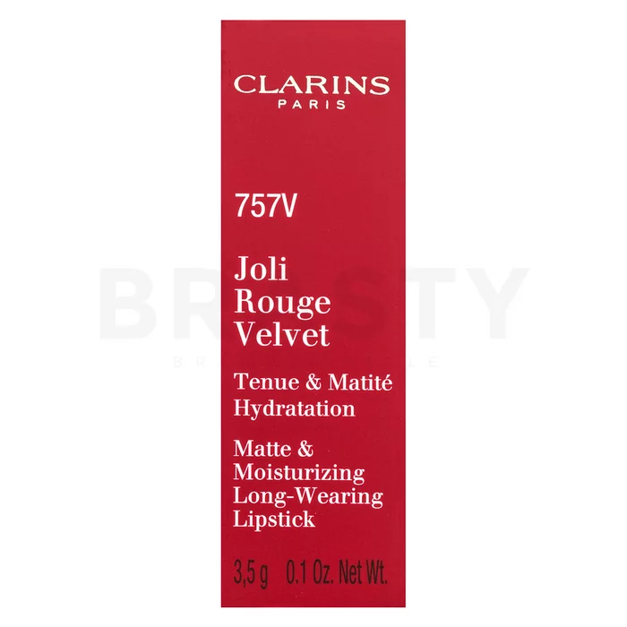 Clarins Joli Rouge Velvet Lipstick negovalna šminka z matirnim učinkom 757V Nude Brick 3,5 g