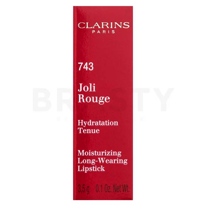 Clarins Joli Rouge Lipstick dolgo obstojna šminka z vlažilnim učinkom 743 Cherry Red 3,5 g
