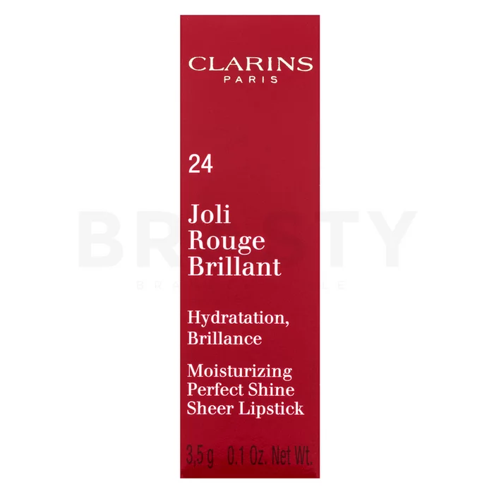 Clarins Joli Rouge Brillant Lipstick negovalna šminka z bisernim sijajem 24 Water Melon 3,5 g