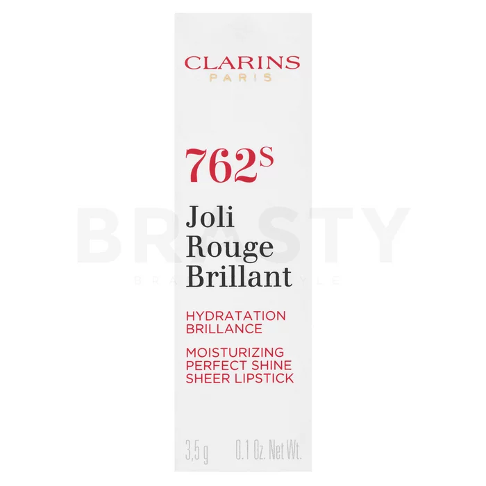 Clarins Joli Rouge Brillant Lipstick negovalna šminka z bisernim sijajem 762S Pop Pink 3,5 g