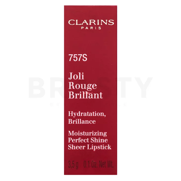 Clarins Joli Rouge Brillant Lipstick negovalna šminka z bisernim sijajem 757S Nude Brick 3,5 g