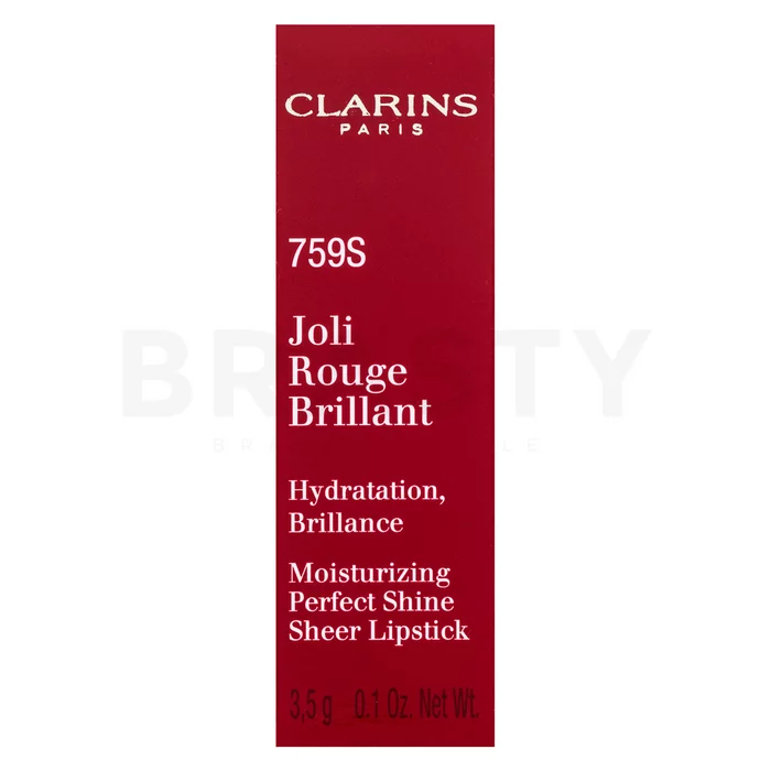 Clarins Joli Rouge Brillant Lipstick negovalna šminka z bisernim sijajem 759S Woodberry 3,5 g