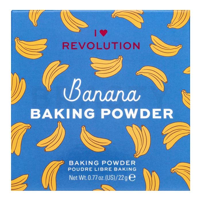 I Heart Revolution Baking Powder púder az egységes és világosabb arcbőrre Banana 22 g