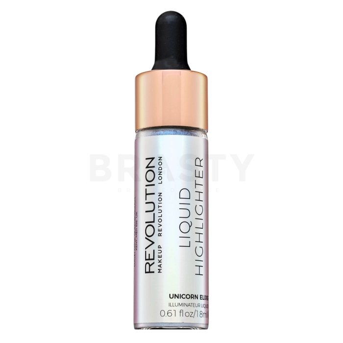 Makeup Revolution Liquid Highlighter osvetljevalec za enotno in sijočo polt Unicorn Elixir 18 ml