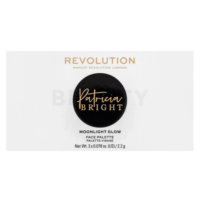 Makeup Revolution Patricia Bright Face Palette multifunkčná paleta Moonlight Glow 22 g