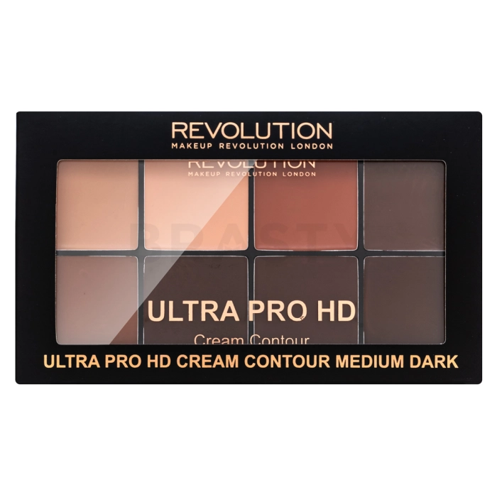 Makeup Revolution Ultra Pro HD Cream Contour Palette večnamenska paleta Medium Dark 20 g