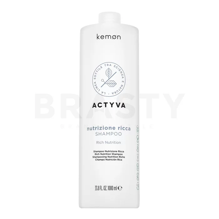 Kemon Actyva Nutrizione Rich Shampoo șampon hrănitor pentru păr foarte uscat 1000 ml