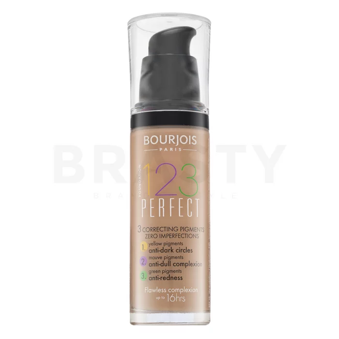 Bourjois 123 Perfect Foundation folyékony make-up az arcbőr hiányosságai ellen 52 Vanilla 30 ml