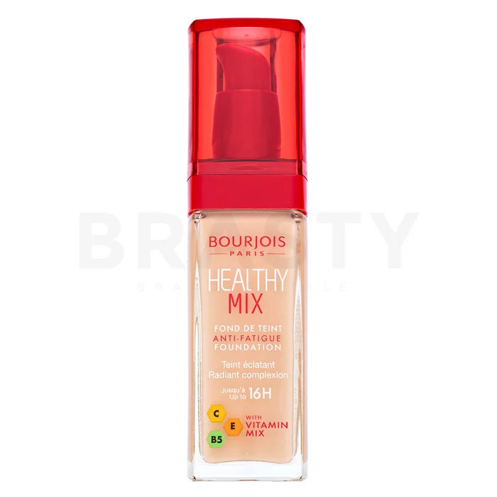Bourjois Healthy Mix Anti-Fatigue Foundation tekutý make-up pre zjednotenú a rozjasnenú pleť 050 Rose Ivory 30 ml