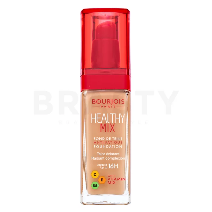 Bourjois Healthy Mix Anti-Fatigue Foundation tekutý make-up pre zjednotenú a rozjasnenú pleť 055 Beige Dark 30 ml