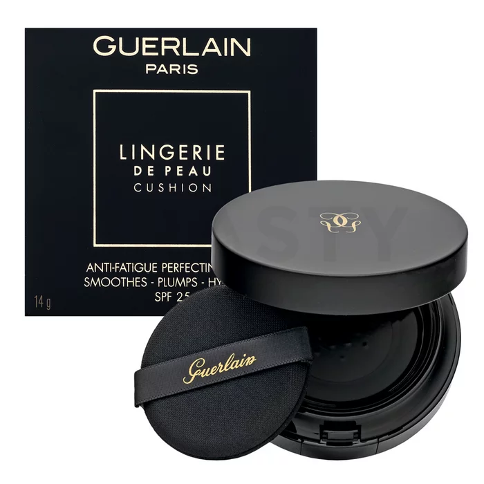 Guerlain Lingerie De Peau Cushion hosszan tartó make-up az egységes és világosabb arcbőrre 02N Light 14 g
