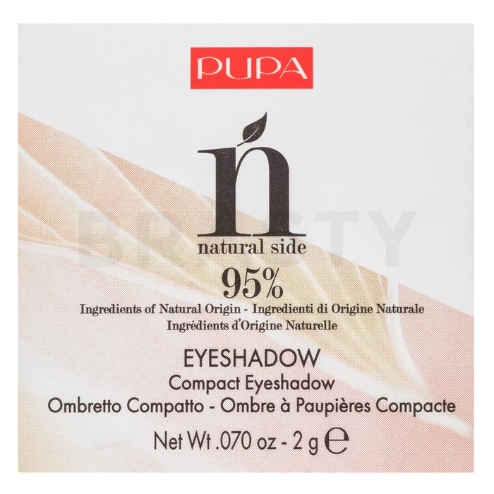 Pupa Natural Side Eyeshadow - 003 Silky White paleta sjenila 2 g