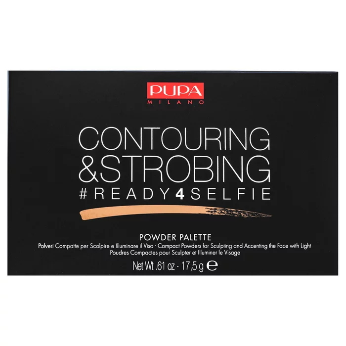 Pupa Contouring & Strobing Ready 4 Selfie Powder Palette Dark Skin paleta para contorno de rostro 18 g