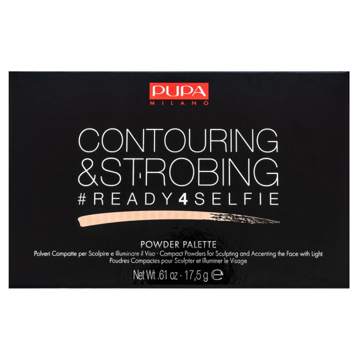 Pupa Contouring & Strobing Ready 4 Selfie Powder Palette Medium Skin Patela pentru conturul fetei 18 g