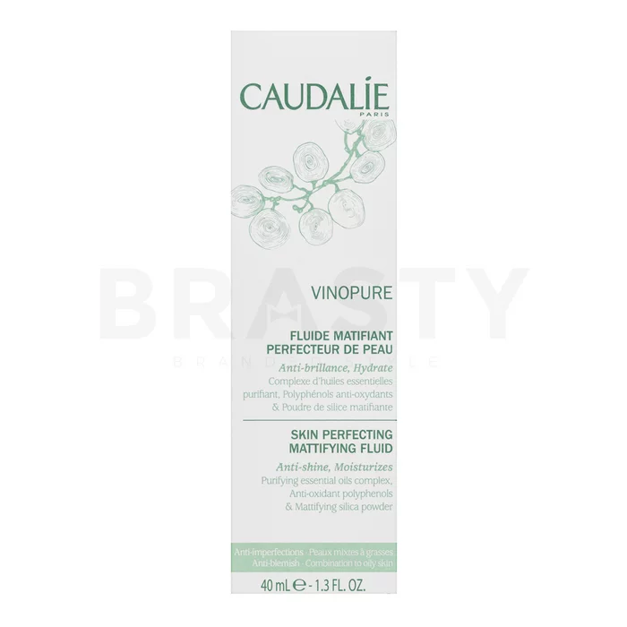 Caudalie Vinopure Skin Perfecting Matifying Fluid matterende vloeistof voor normale/gecombineerde huid 40 ml