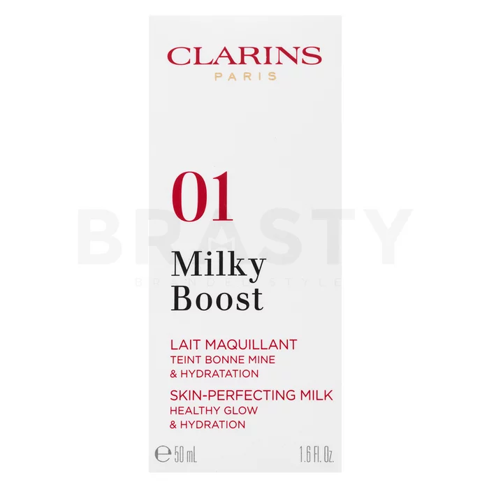 Clarins Milky Boost Foundation tonifiërende en hydraterende emulsie voor een uniforme en stralende teint 01 Cream 50 ml