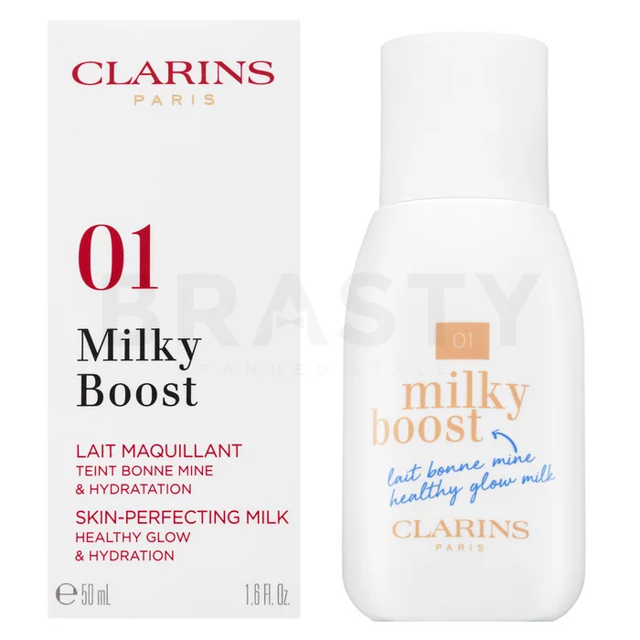 Clarins Milky Boost Foundation tonifiërende en hydraterende emulsie voor een uniforme en stralende teint 01 Cream 50 ml