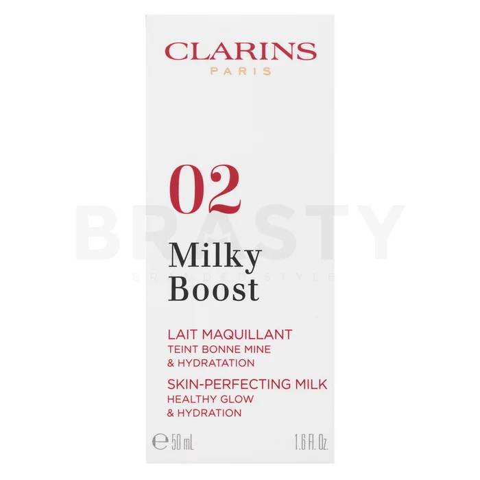 Clarins Milky Boost Foundation tonifiërende en hydraterende emulsie voor een uniforme en stralende teint 02 Nude 50 ml