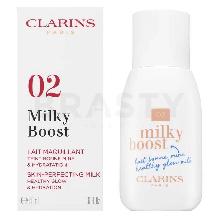 Clarins Milky Boost Foundation tonifiërende en hydraterende emulsie voor een uniforme en stralende teint 02 Nude 50 ml