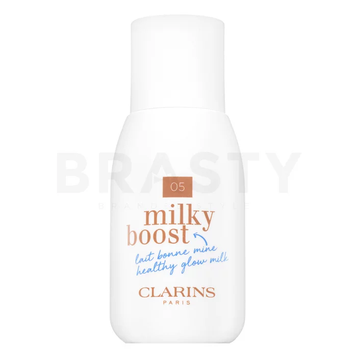 Clarins Milky Boost Foundation tonifiërende en hydraterende emulsie voor een uniforme en stralende teint 05 Sandalwood 50 ml