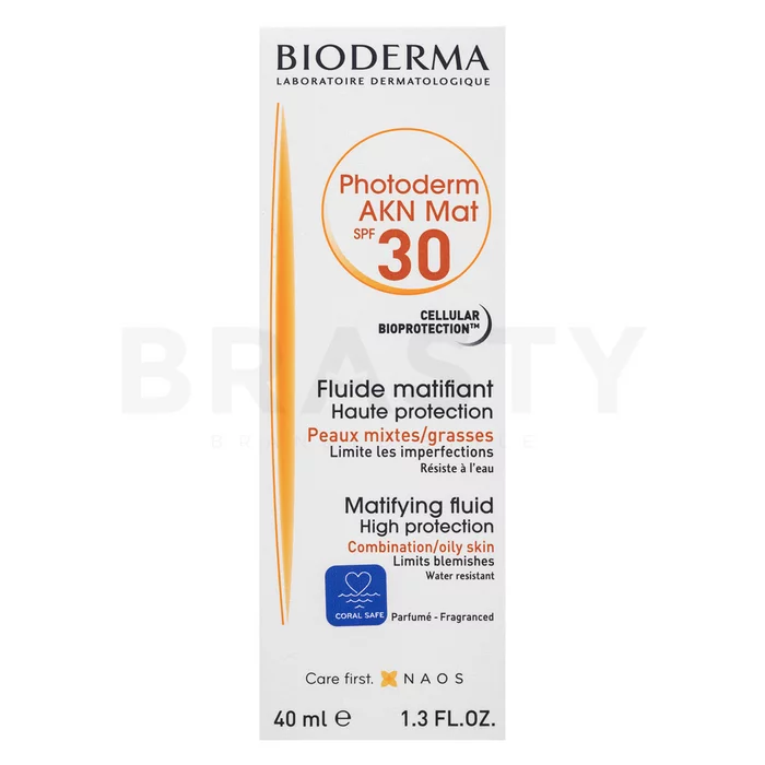 Bioderma Photoderm AKN Mat SPF30 Matifying Fluid Bräunungsmilch für empfindliche Haut 40 ml