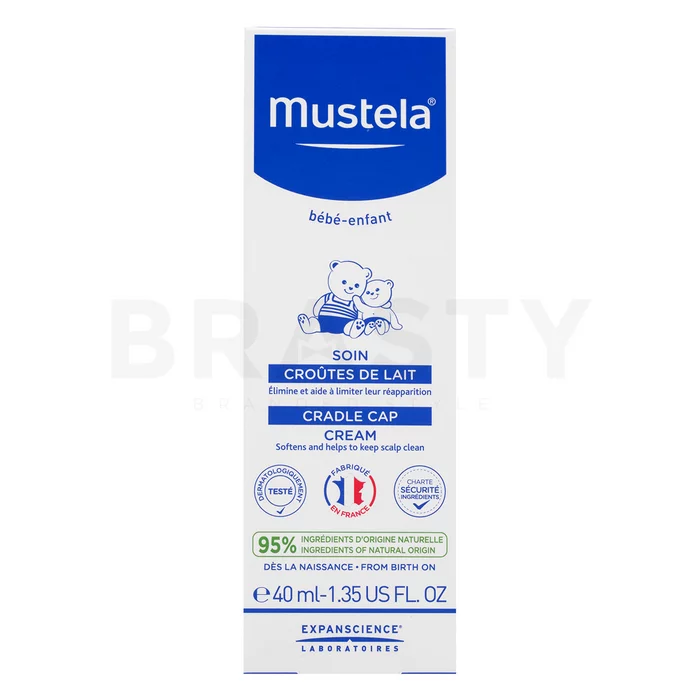 Mustela Bébé 1st Cradle Cap Cream krém az elhalt haj hámsejtekre gyerekeknek 40 ml