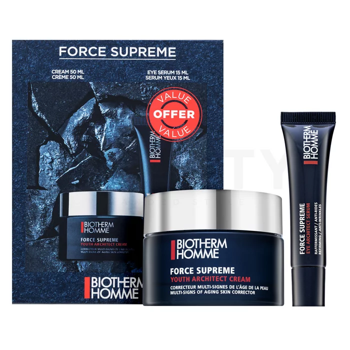 Biotherm Homme Force Supreme serum za lifting kože Anti-Aging Duo Set 50 ml