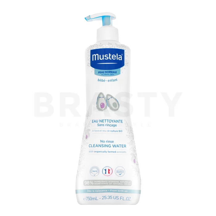 Mustela Bébé No-Rinse Cleansing Water tisztító víz gyerekeknek 750 ml