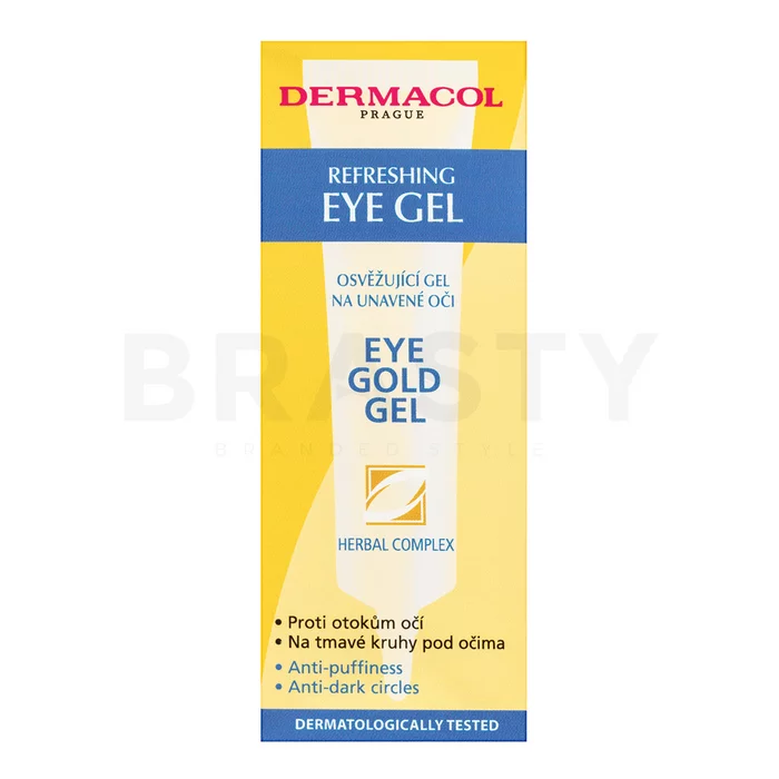 Dermacol Eye Gold Gel gel refrescante para los ojos contra arrugas, hinchazones y ojeras 15 ml