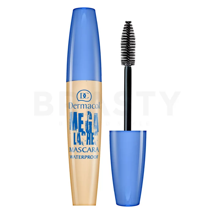 Dermacol Mega Lashes Mascara Waterproof wodoodporna mascara wydłużająca i pogrubiająca rzęsy Black 12,5 ml