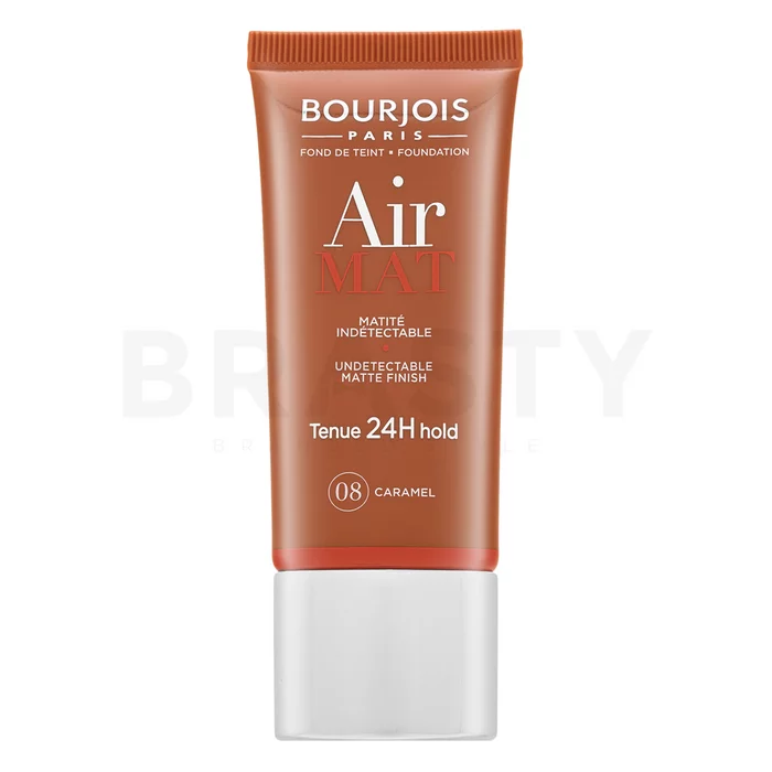Bourjois Air Mat 24H Undetectable Matte Finish tekutý make-up pre matný efekt 08 Caramel 30 ml