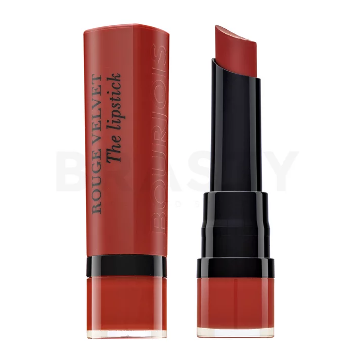 Bourjois Rouge Velvet The Lipstick дълготрайно червило за матов ефект 21 Grande Roux 2,4 g