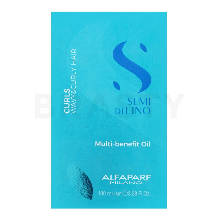 Alfaparf Milano Semi Di Lino Curls Multi-Benefit Oil Aceite seco multiuso Para lucir un cabello ondulado y rizado 100 ml