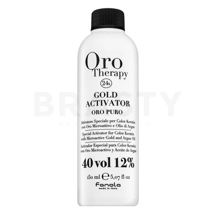 Fanola Oro Therapy 24k Gold Activator Oro Puro emulsie ontwikkelen voor alle haartypes 12% 40 Vol. 150 ml